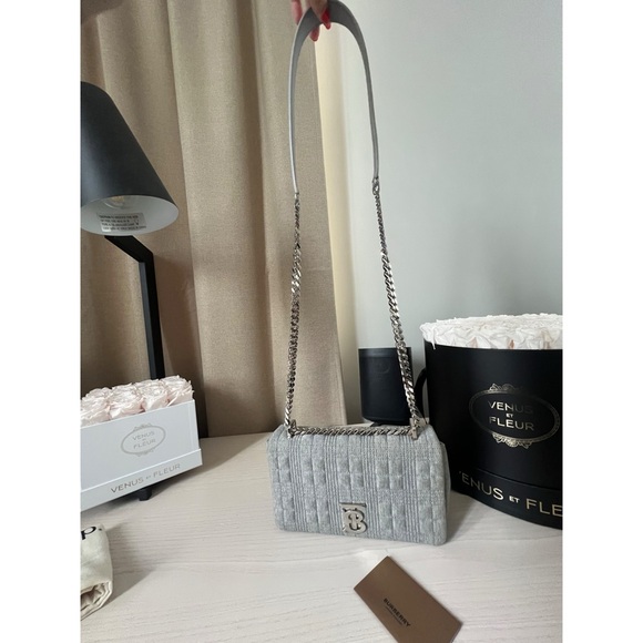Burberry Small Gray Lola Bag - Picture 3 of 16